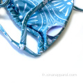 Maillot de bain deux pièces sexy bleu femme